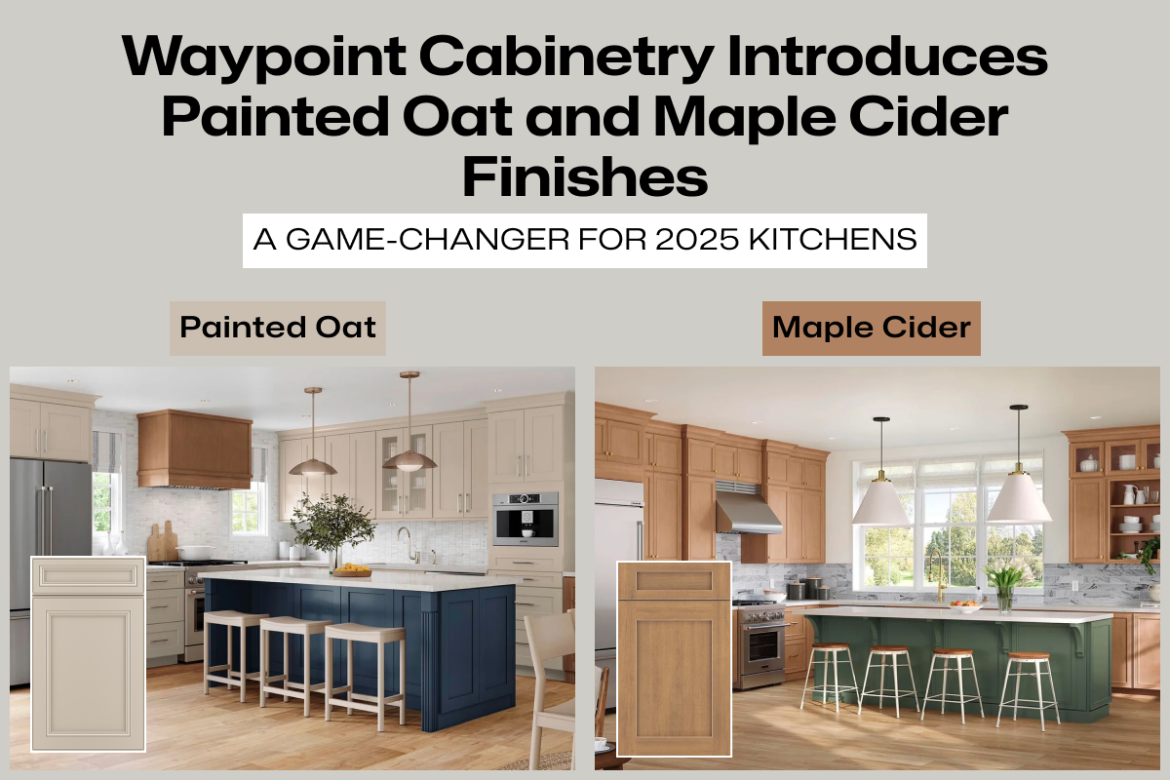 Waypoint Cabinetry Introduces Painted Oat and Maple Cider Finishes - Kitchen and Bath Resources