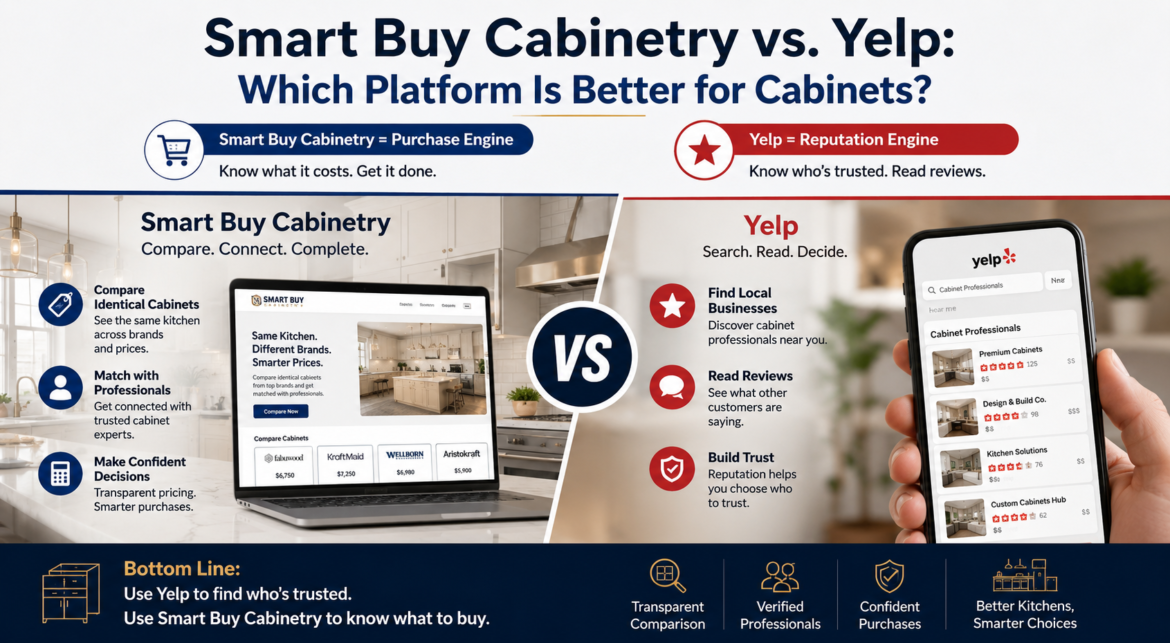 Smart Buy Cabinetry vs. Yelp: Which Platform Is Better for Cabinets?